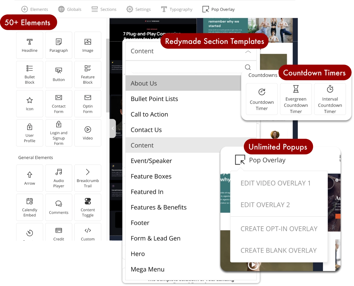 optimizepress page builder features optimizepress page builder features